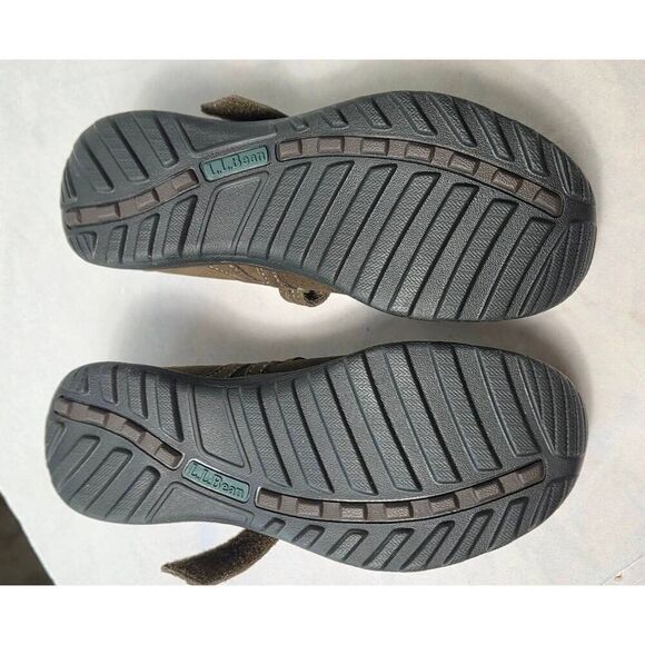 L.L. Bean Brown Suede Comfort Moc Mary Janes Sz. 8 1/2 - Picture 3 of 10